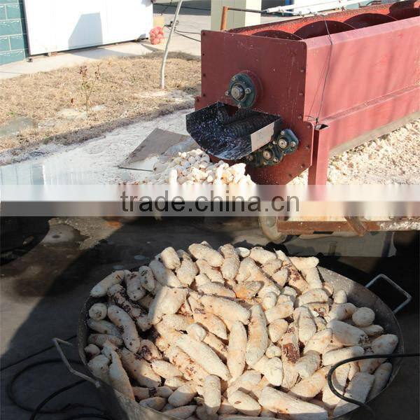 Yuca root peeling making machine