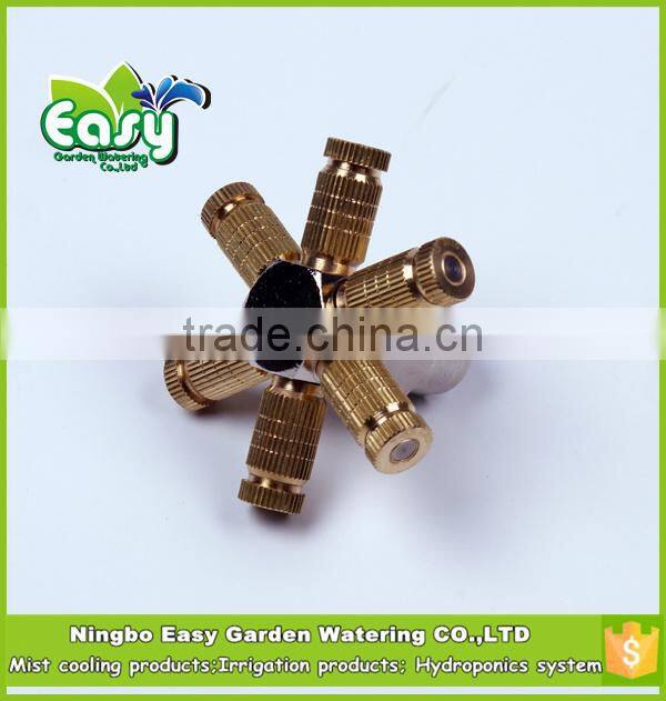 3/8'' Brass slip lock joint connector with 6 spray site. End cap connector. Fog system base.