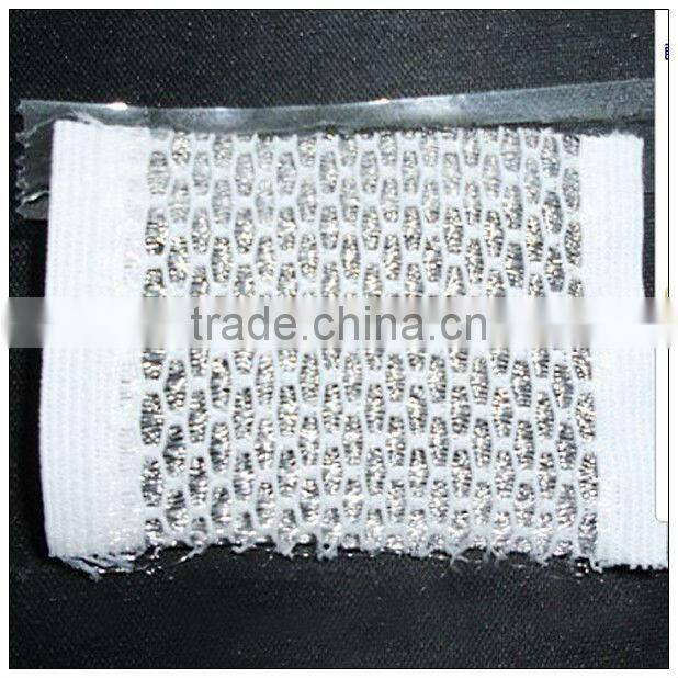 Nylon elastic rhinestone trim for shoe bag