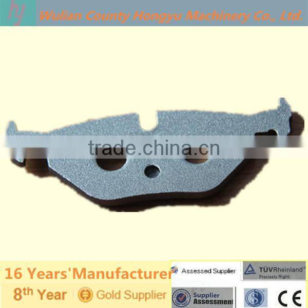 Custom brake pad backing plate