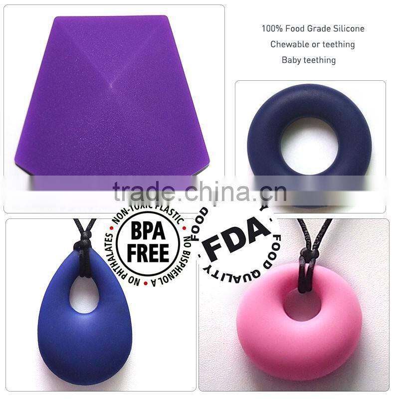 2016 Shenzhen supplier Soft on babies gums 15 colors for option silicone pendant teether