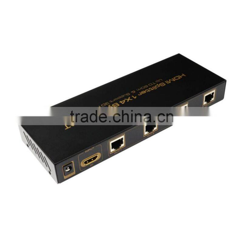 Best HDMI Splitter 1x4 by 2CAT Extend 60M full HD with four receiver (Support 3D)UK