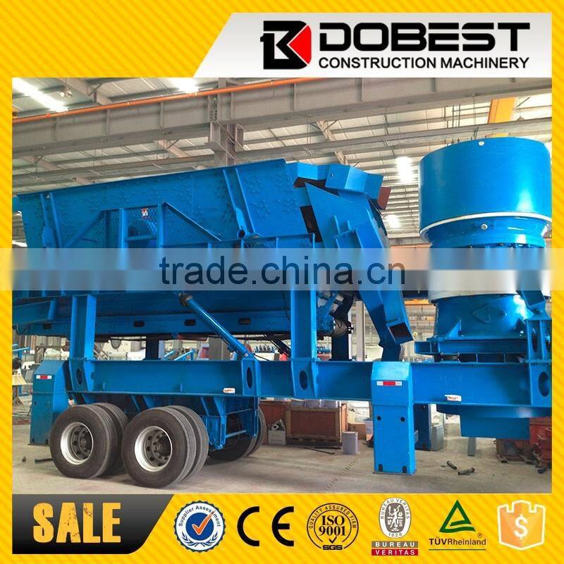 SANME Brand Mobile Stone Crusher Plant PP340JC Jaw Crusher