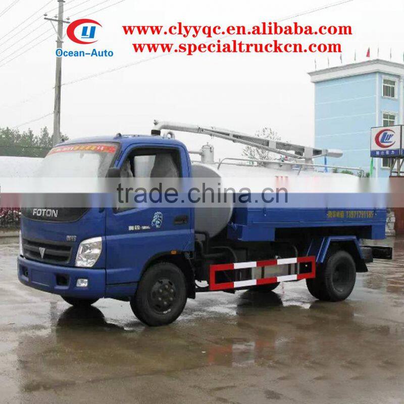 Foton 4cbm 5cbm fecal sucktion truck made in China