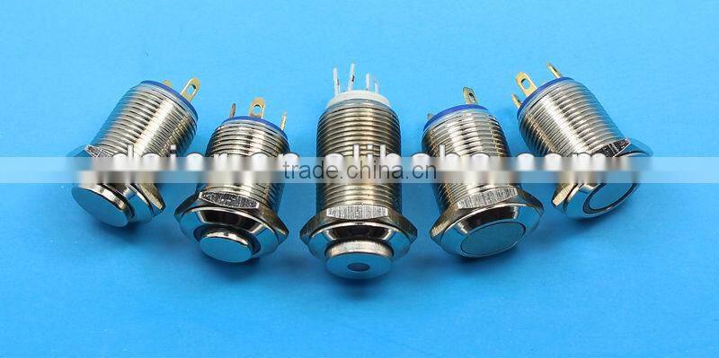 12mm led metal push button switch
