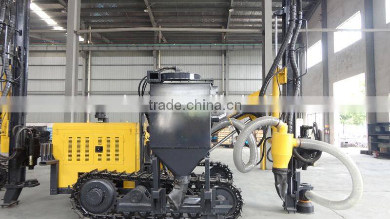 high efficiency and energy saving motor driven DTH air leg rock drill rig