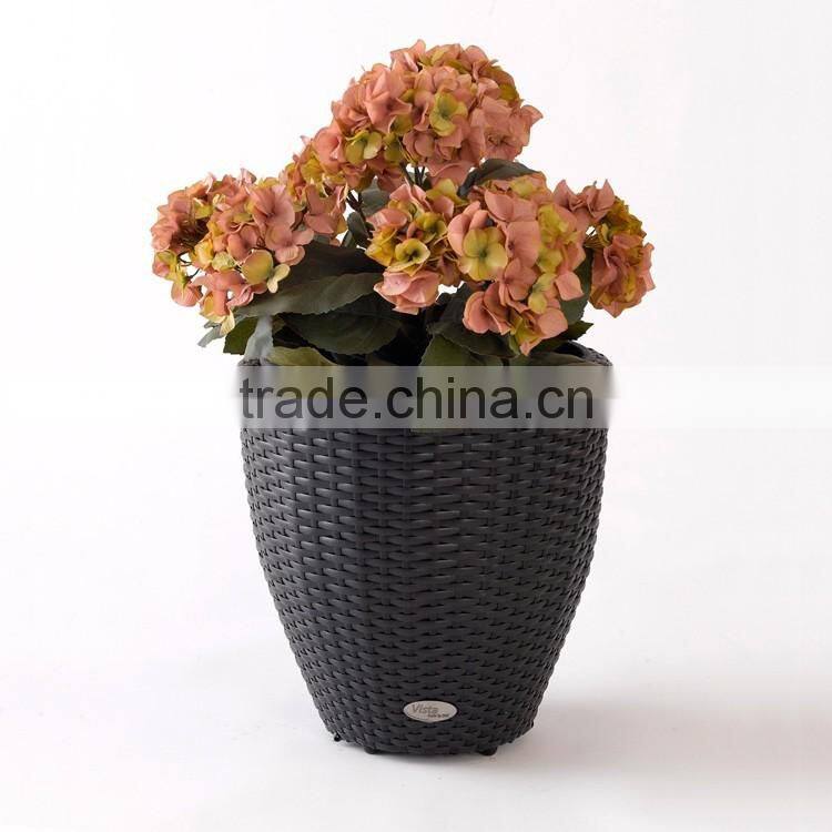 Novelty Plastic Fiber Woven Indoor & Outdoor Flower Pots For Sale