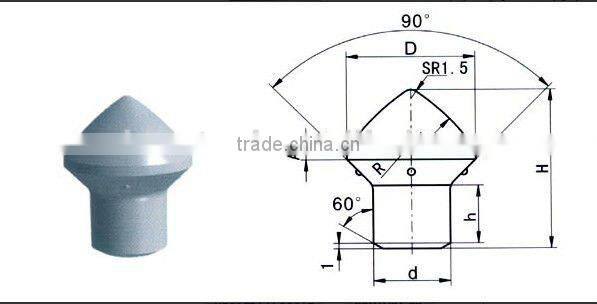 Carbide buttons with mashroom shape and many different types of buttons available for mining drill bits