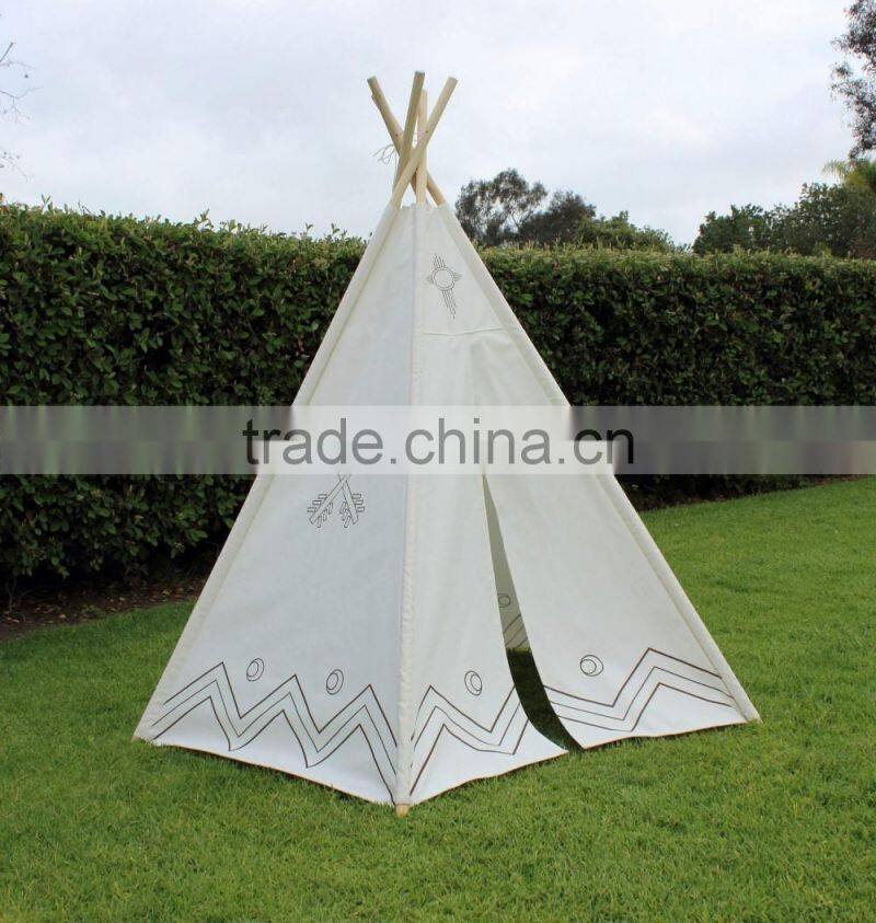Promotional Kids Children play indoor room cotton canvas indian teepee tent