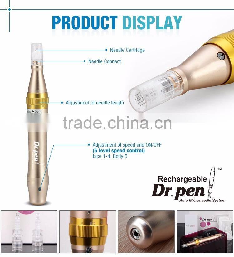 2017 Hot sale rechargeable derma pen Dr.pen M5 electric dermapen Microneedling Dermapen with Needles Cartridges