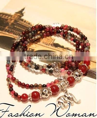 Natural red agate garnet bracelet
