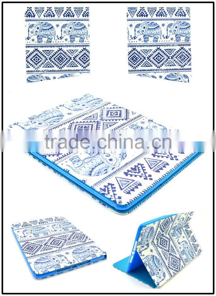 Elephant Folio Leather Case For iPad air 2, Rotate Flip Stand Tablet Cover For iPad 6