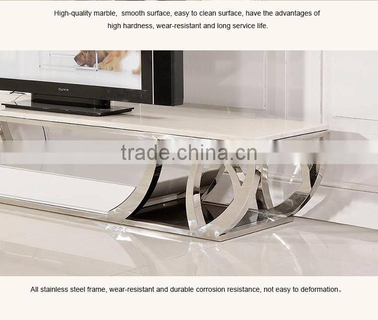 E380 Xingqing Living Room Furniture Marble Showcase Designs Mart Dubai TV Stand
