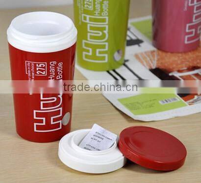 Supply fashion creative plastic double layer sealed thermal insulation Cup (275ml)