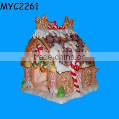 Bisque gingerbread cookie jar