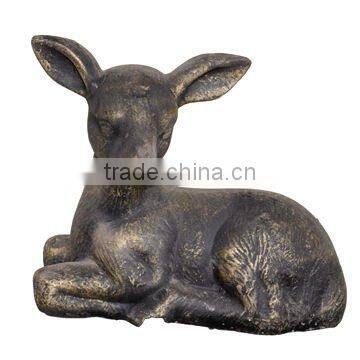China supplier metal animal statue cast iron garden fawn statues for sale