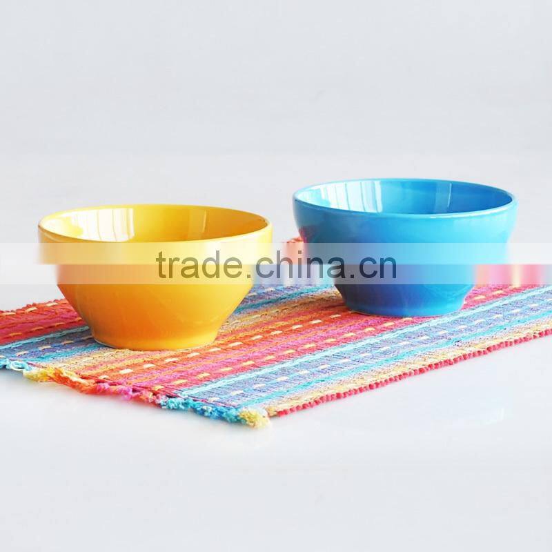 Round Shape Stackable Bowl in Cermic with Two-tone Color