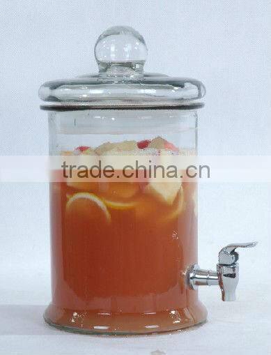 glass juice dispenser with tap