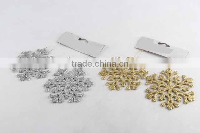 2PC Christmas decoration snowflake pendant
