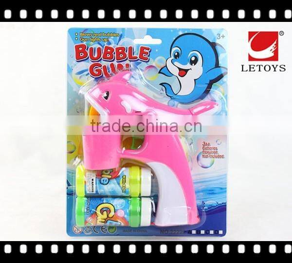 popular outdoor summer toys plastic musical bubble gun with light