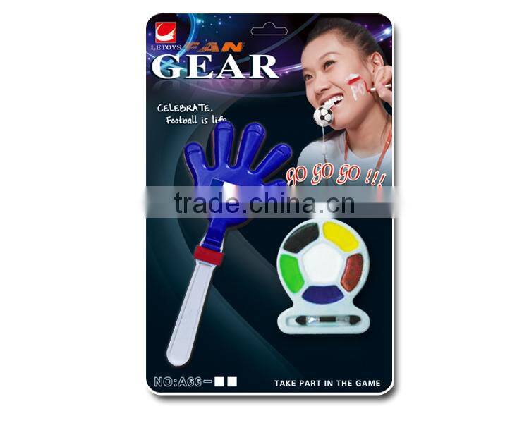 2016 Euro Cup football fans cheering set with face paint/ fan gears / soccer fans noise maker kit
