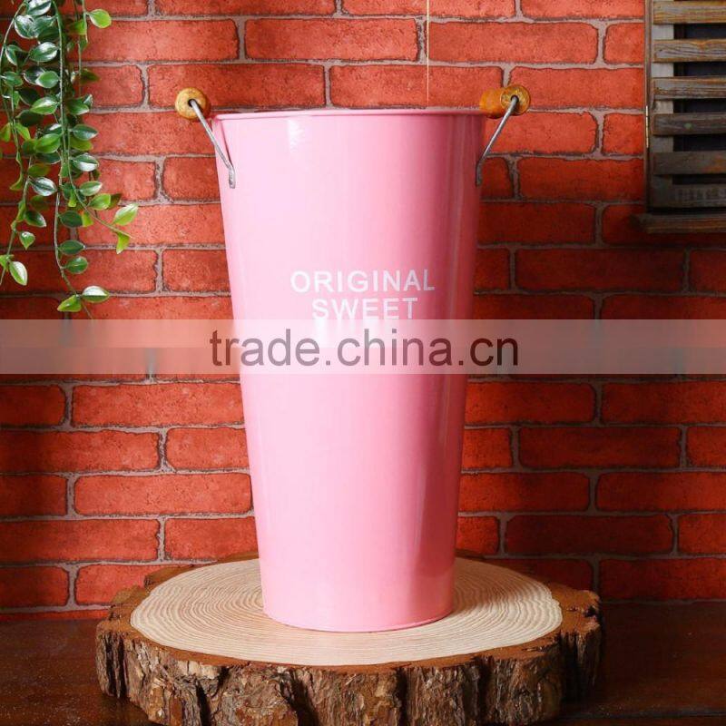 newest design tin flower pot tin pots galvanized plant pot tin planters wholesale For Garden Decoration And Home Decor