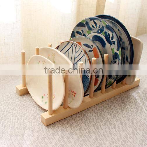 Nature color decorative the plate storage rack