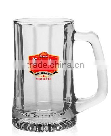 food grade clear glass cup beer with cold color changing design