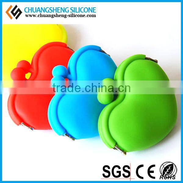FASHION AND LOVELY SHAPE HOT SELLING SILICONE COIN BAG,CUSTOMER DESIGN THE SHAPE