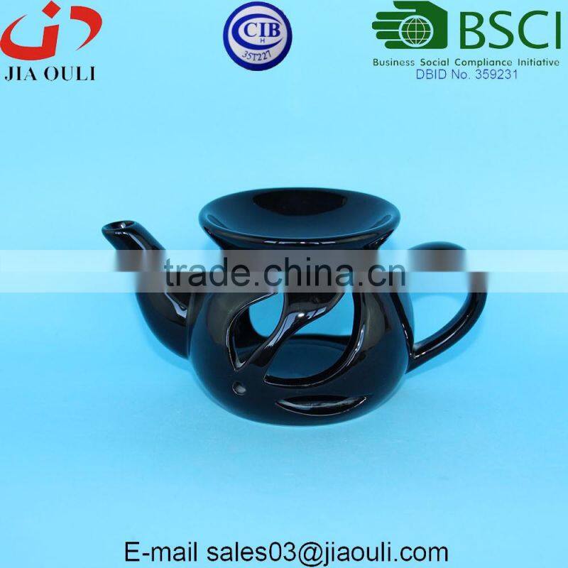 Popular sales Teapot shape Tea light Oil warmers Ceramic oil burner