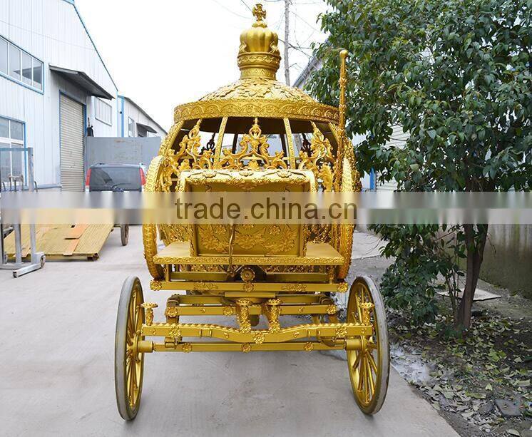 Golden royal wedding car decoration horse carriage decoration carriage(BG11-M092)