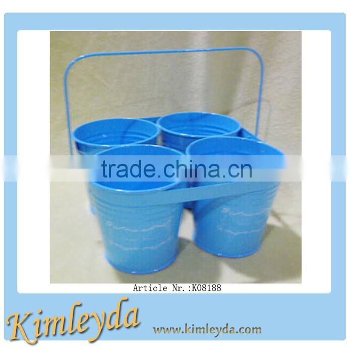 Set of 4 garden centr planter pot wholesal in green