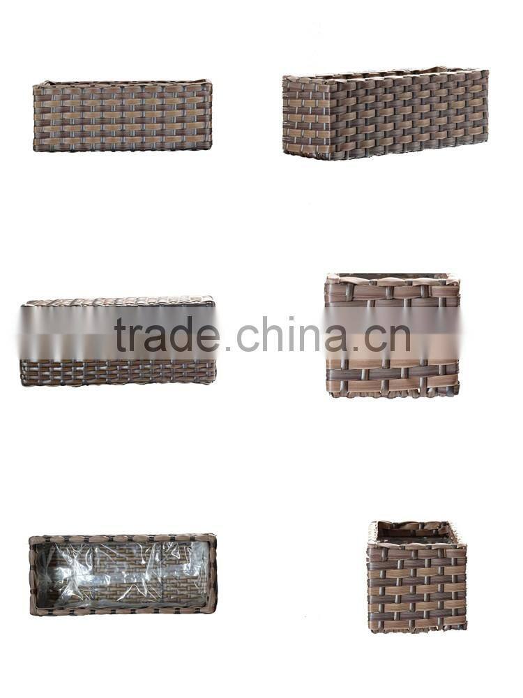 Garden Home Fuiniture Outdoor Plastic Rattan Basket Laundry Storage Box Baskets