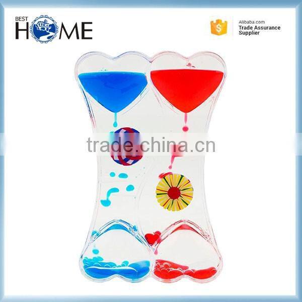 Liquid oil hourglass promotional gift items for students Magic Water Timers