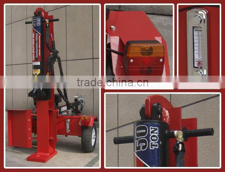 Italy style high capacity Honda gas engine with CE approved industrial size log splitter with diesel power 50ton