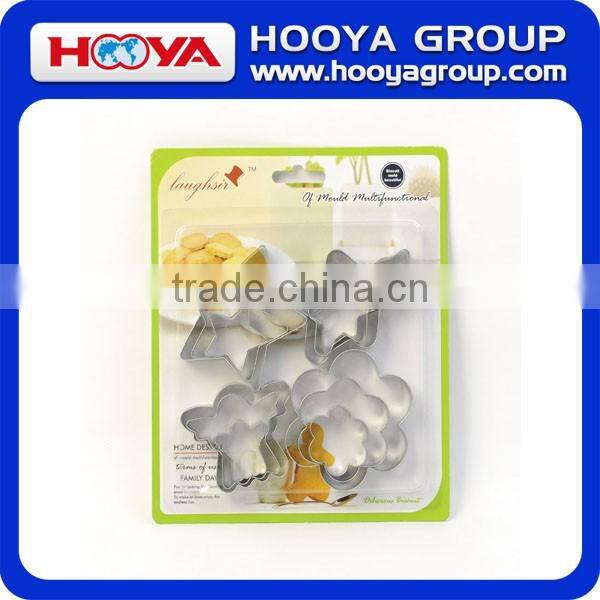 12 Pcs Stainless Steel Cookie Fruit Cutter Star Flower Heart and Round Shape Biscuit Baking Mould