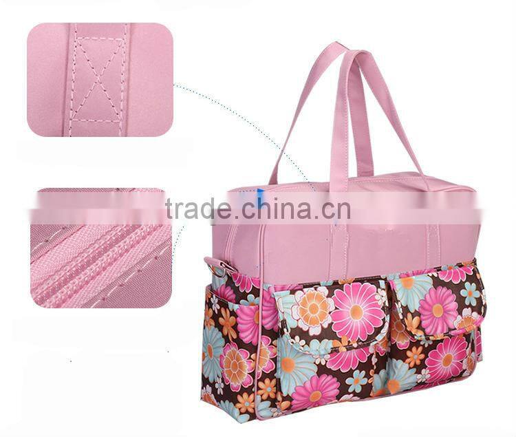 Printed Flower Colorful Diaper Bag