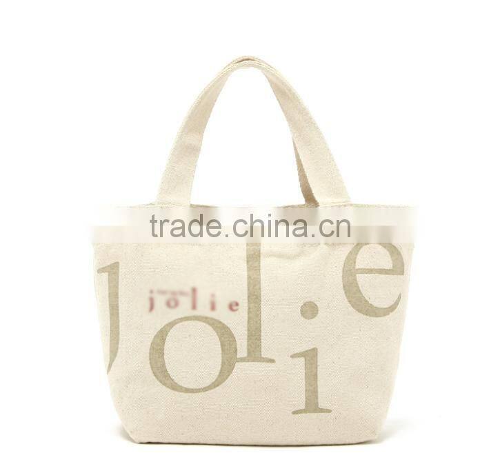 Factory Cheap Price Original Color 10OZ Canvas Small Size Handbag With Customized Logo