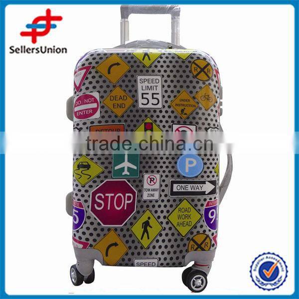 HOT SALE CHEAP PS LUGGAGE 3 PCS PER SET TRAFFIC LOGO DESIGN