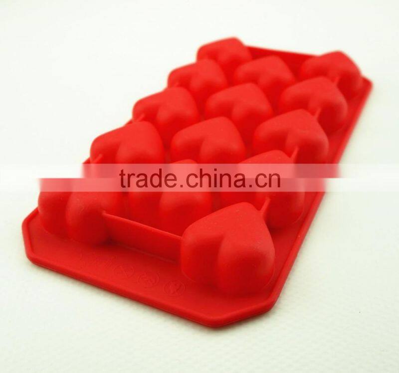 11196 14 pcs hearts Shape Silicone Cake Mold