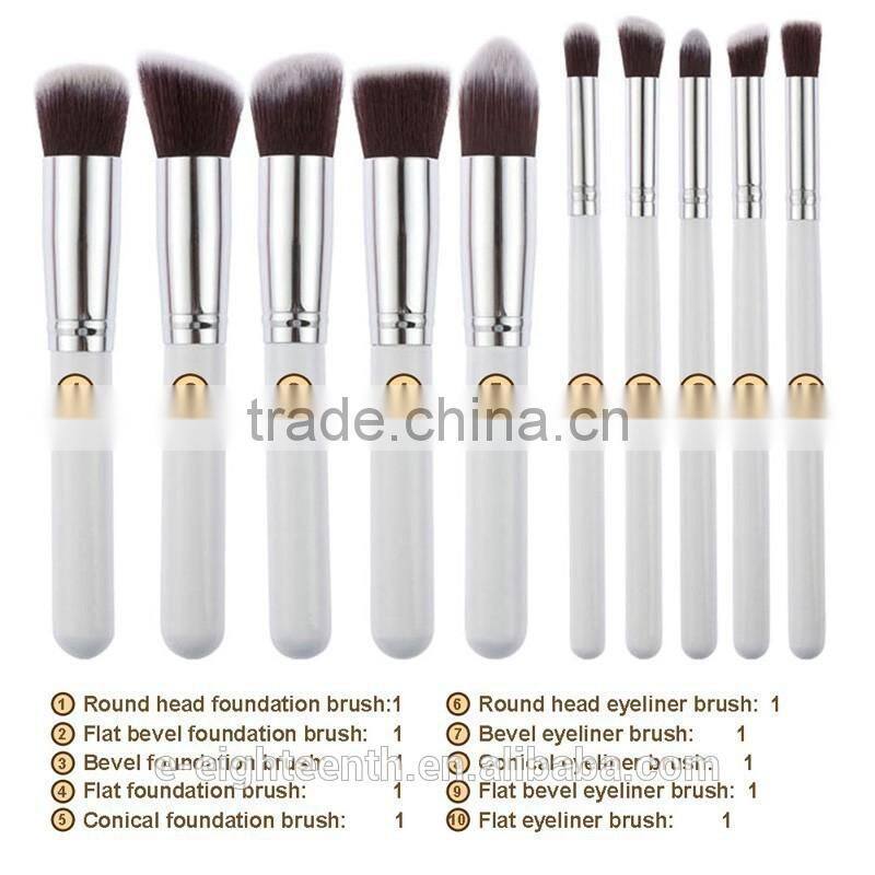 10PCS wood CLASSY SOFT MAKEUP BRUSHES PROFESSIONAL COSMETIC MAKE UP BRUSH TOOL SET for eyeshadow eyeliner lip