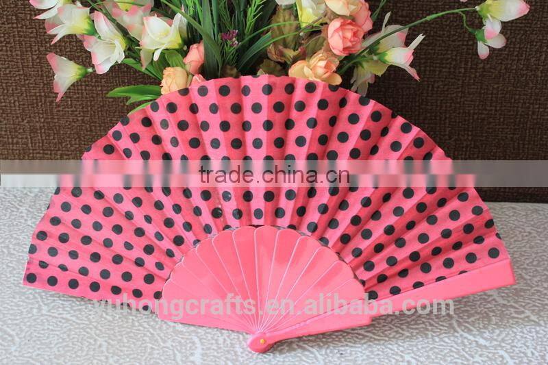 Fabric hand fan Dot design