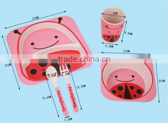 Tableware Sets Bamboo Fiber Eco Friendly Dinnerware Sets For Kids/Baby