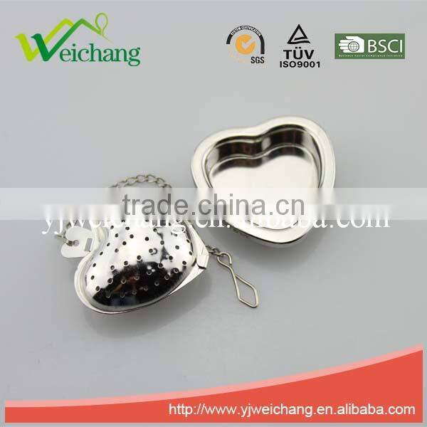 WCTS190 Good quality Hot sale Stainless Steel Heart Shape funny shape Tea Ball Tea Infuser with tray