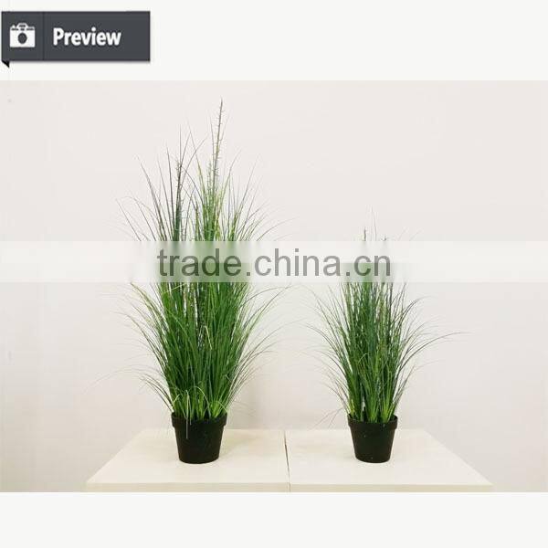Wholesale Artificial Grass Potted Onion Grass with Barbed Spray Fake Grass Bonsai Plants for Home Decoration