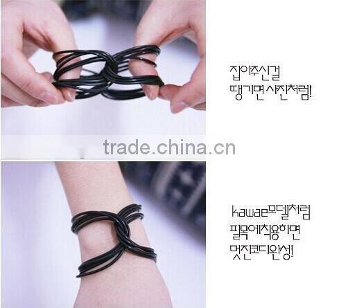 Popular hot sell 100% silicone hair bands