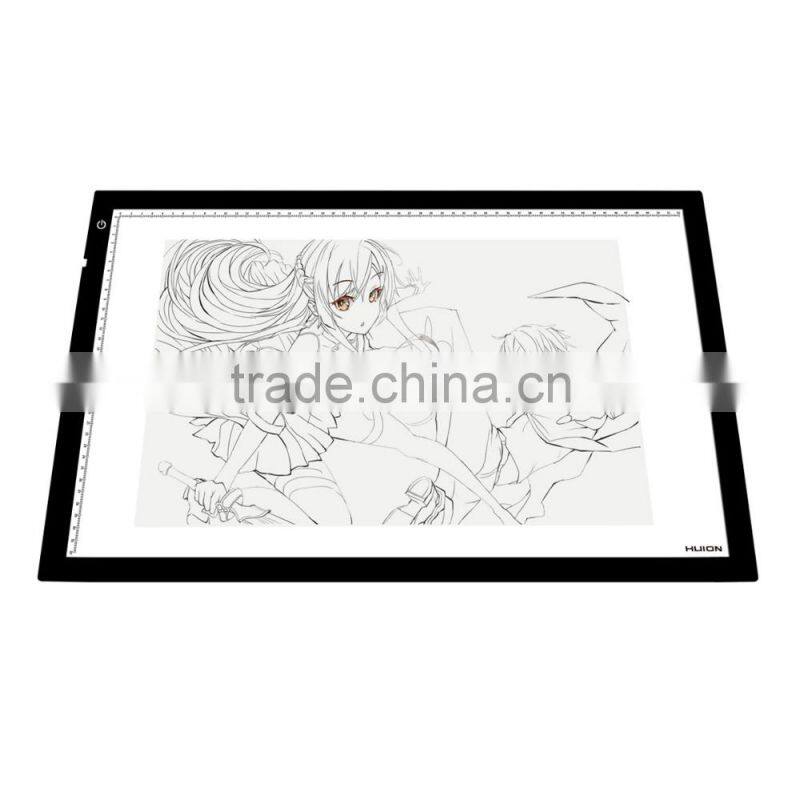 HUION high brightness aluminum frame led graphics tablet drawing tracing led light pad