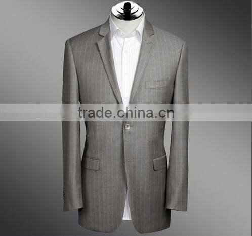 Stripe notch lapel business suits for man