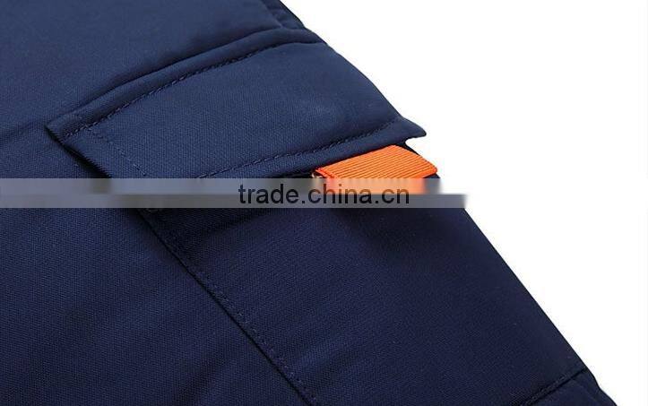 Custom warm fur-collar windproof jacket unisex parka cotton padded men winter jacket