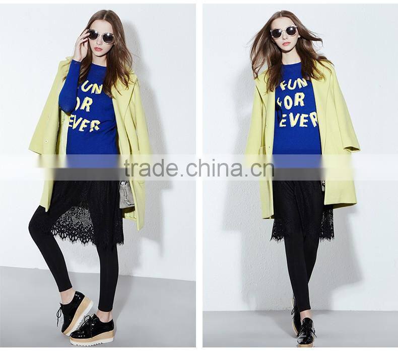 latest design ladies sweater printing woman knitted sweater